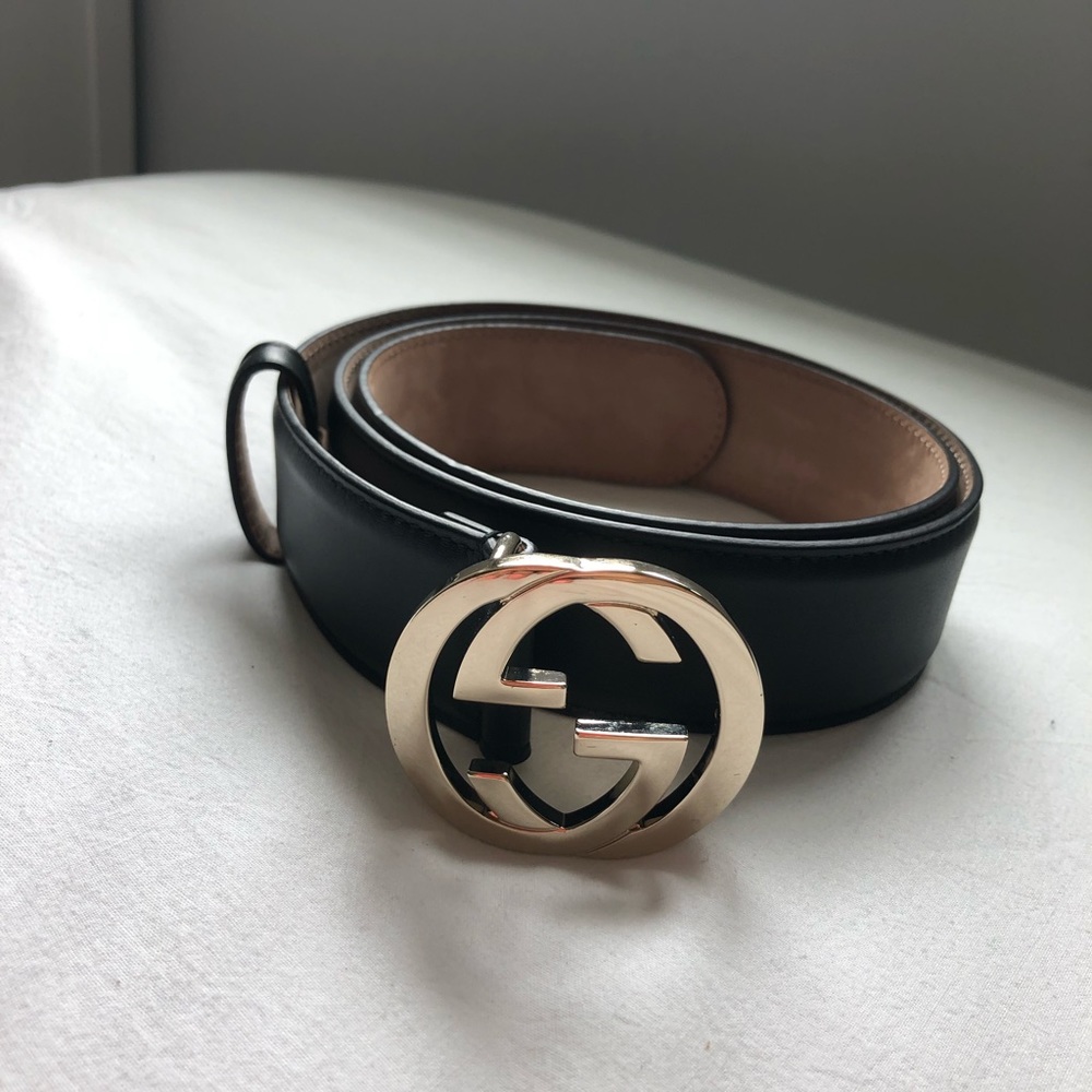 Gucci “Leather belt with interlocking G” Size 85